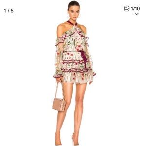 Alexis Ivory Garden Embroidered Dress